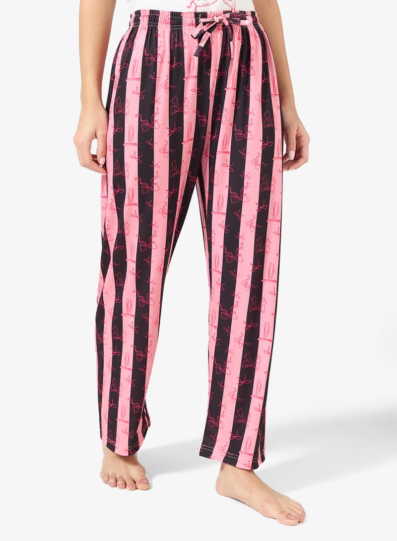 جينجر طقم بيجامة وتيشيرت بطبعة قلب من القطن - Image 4