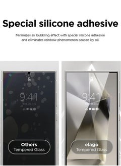 Elago Samsung Galaxy S24 ULTRA Tempered Glass Screen Protector 9H Shatter Proof with Pull-N-Go Easy Install Tray  - Image 5