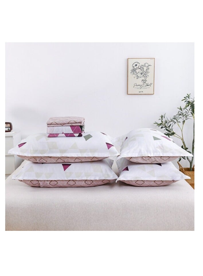 PROMASS 6-Piece Double Size Duvet Cover Set, 1 Duvet Cover + 1 Flat Sheet + 4 Pillow Cases, Microfibre, Viola - Image 2