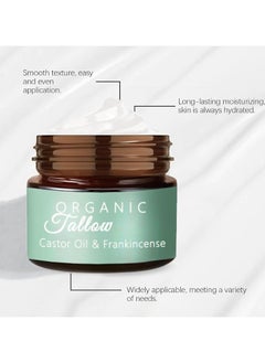 ORGANIC Grass-Fed Beef Tallow with Frankincense Oil & Castor Oil, Organic Beef Tallow Moisturizer for Skin, Tallow and Manuka Honey Balm, Beef Tallow Frankincense Balm for Face, Body  - Image 5