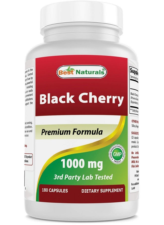 Best Naturals - Black Cherry 1000 Mg Capsule 180 Count - Image 1