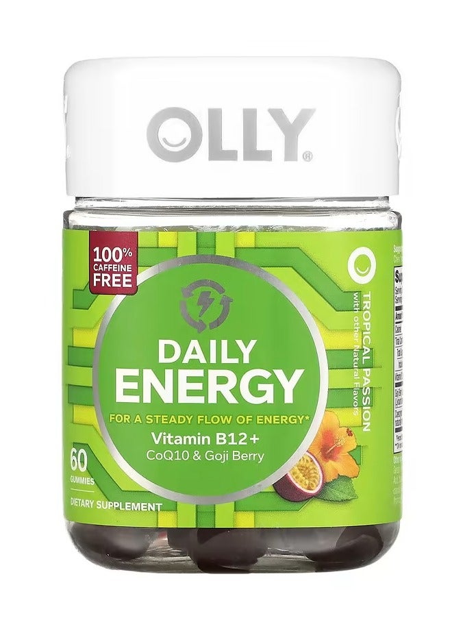 OLLY Daily Energy, Caffeine Free, Tropical Passion, 60 Gummies - Image 2