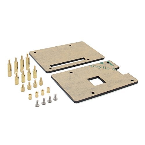 Geekworm Case for Raspberry Pi 4 Universal HAT Size Pi Case DIY Kit Protective Acrylic Case for Pi 54B3B3B2BB and Pi Hat Expansion Board - Image 1