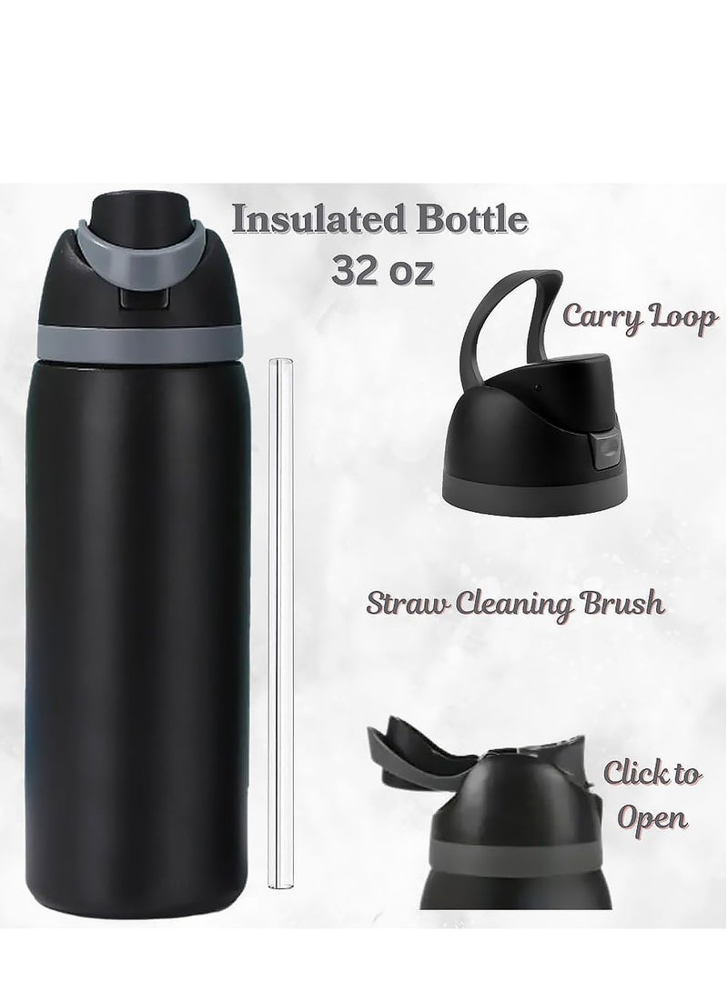 GIFUBOWA Insulated Water Bottle with Straw 950ml Bpa Free Leakproof for Hot & Cold Drinks - Image 3