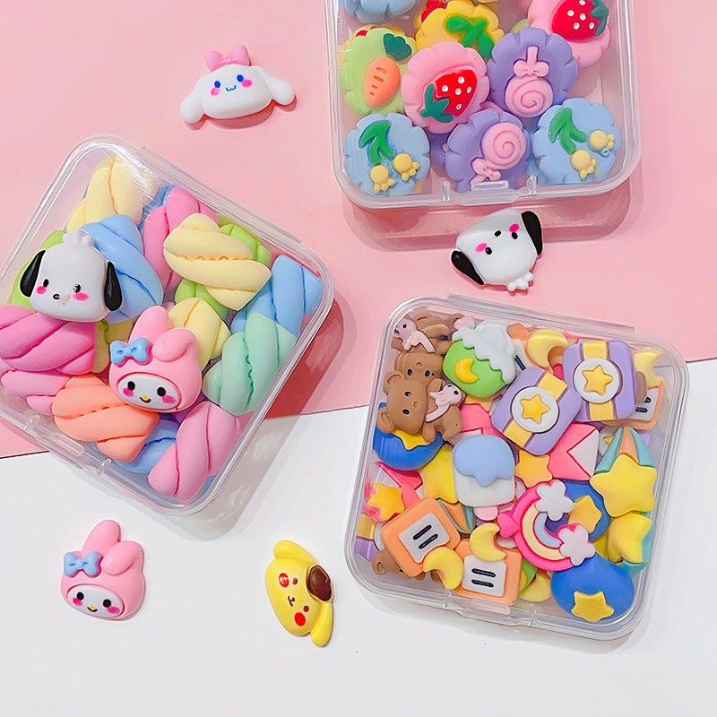 Resin Accessories Cream Glue Diy Material Mixed Cartoon Animal Handmade Mobile Phone Case Patch Box - Image 4