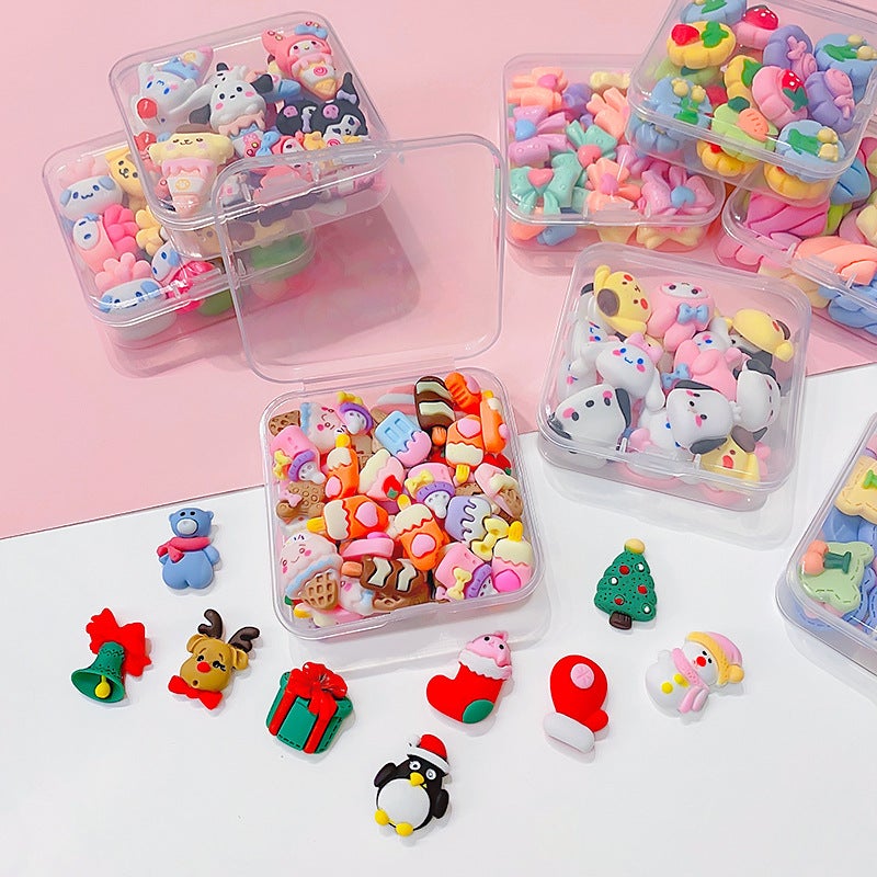 Resin Accessories Cream Glue Diy Material Mixed Cartoon Animal Handmade Mobile Phone Case Patch Box - Image 5