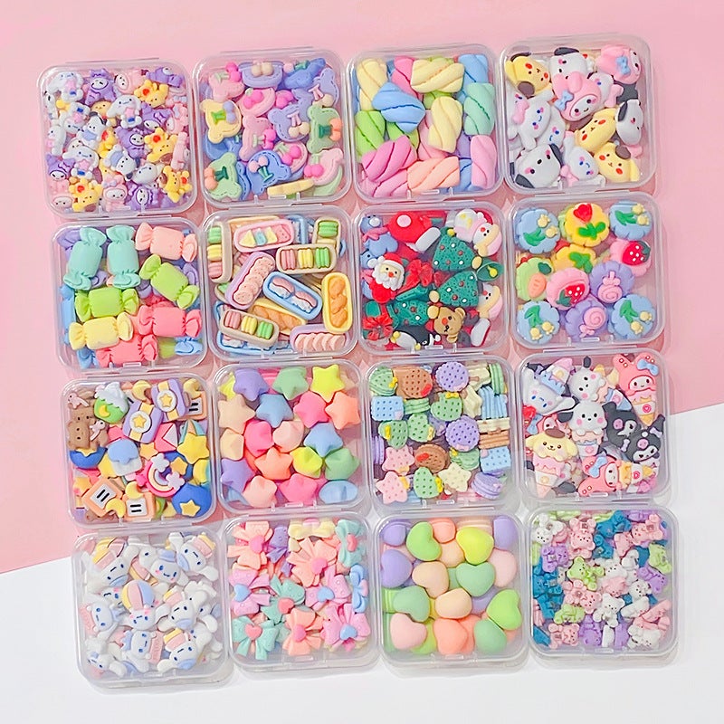 Resin Accessories Cream Glue Diy Material Mixed Cartoon Animal Handmade Mobile Phone Case Patch Box - Image 3