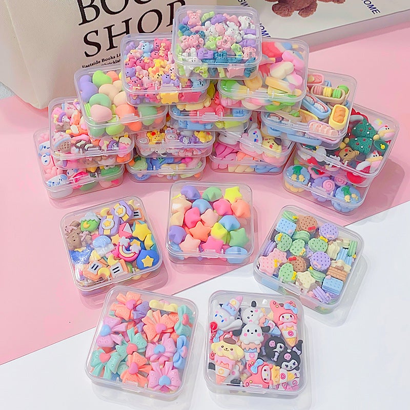 Resin Accessories Cream Glue Diy Material Mixed Cartoon Animal Handmade Mobile Phone Case Patch Box - Image 2