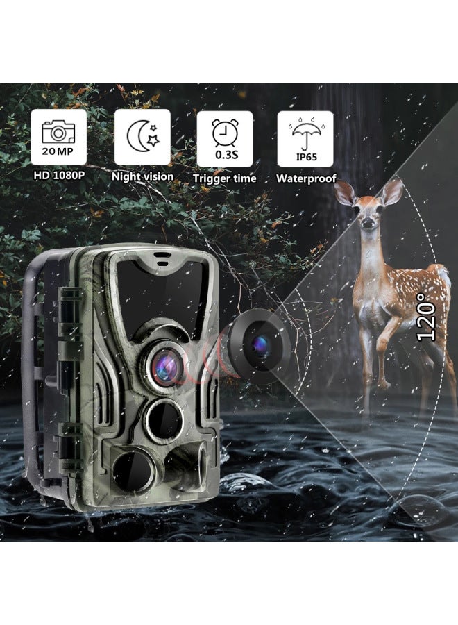 Generic HC801 20MP Infrared Camera 1080p Outdoor Ultra Long Standby HD Camera Courtyard Surveillance Camera-Color:HC801A  - Image 2