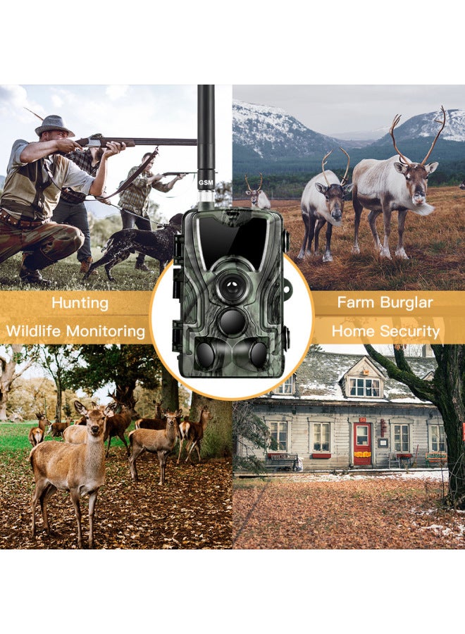 Generic HC801 20MP Infrared Camera 1080p Outdoor Ultra Long Standby HD Camera Courtyard Surveillance Camera-Color:HC801A  - Image 4