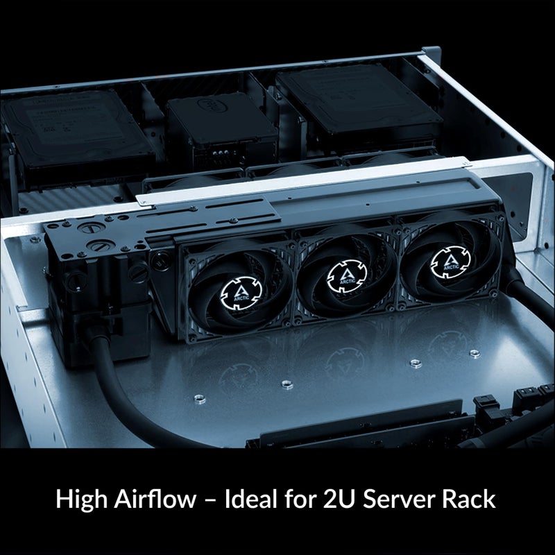ARCTIC P8 Max - PC Fan, High-Performance 80mm Case Fan, Server Fan, PWM-Controlled 500â€“5000 RPM, Optimised for Static Pressure, 0dB Mode - Black - Image 5