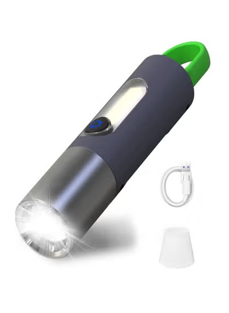 مصابيح LED قابلة لإعادة الشحن، قابلة للتكبير 4 أوضاع عالية اللومن متعددة الوظائف مقاومة للماء ونوع C، مصابيح يدوية محمولة للاستخدام في حالات الطوارئ والخارجية، ملحقات التخييم - Image 1