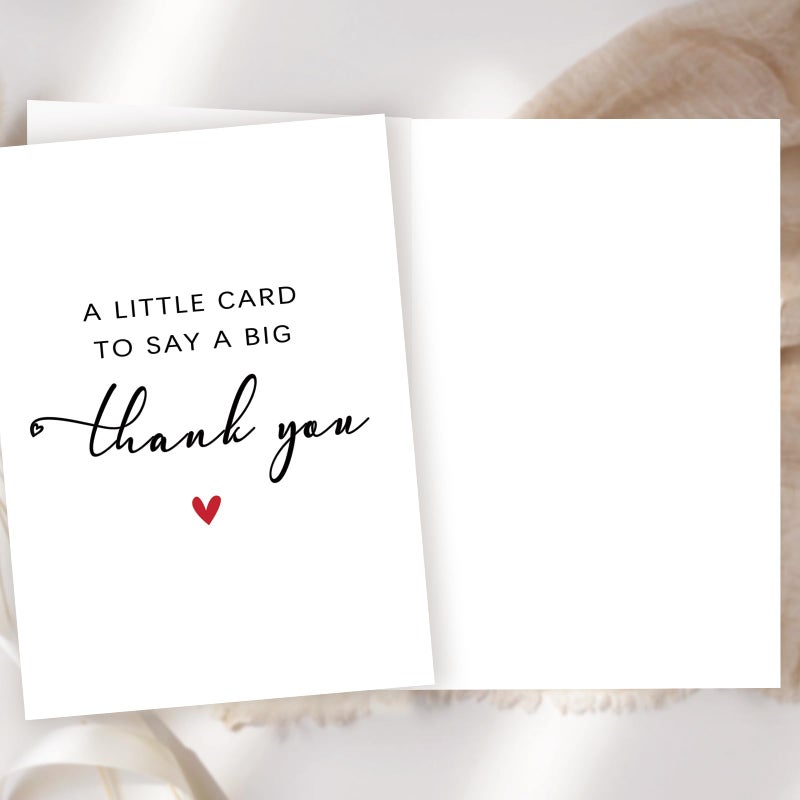 Zyulin Simple Thank You Card Gifts for Men Women, Appreciation Gifts for Teacher Boss, A Little Card to Say A Big Thank You - Image 3