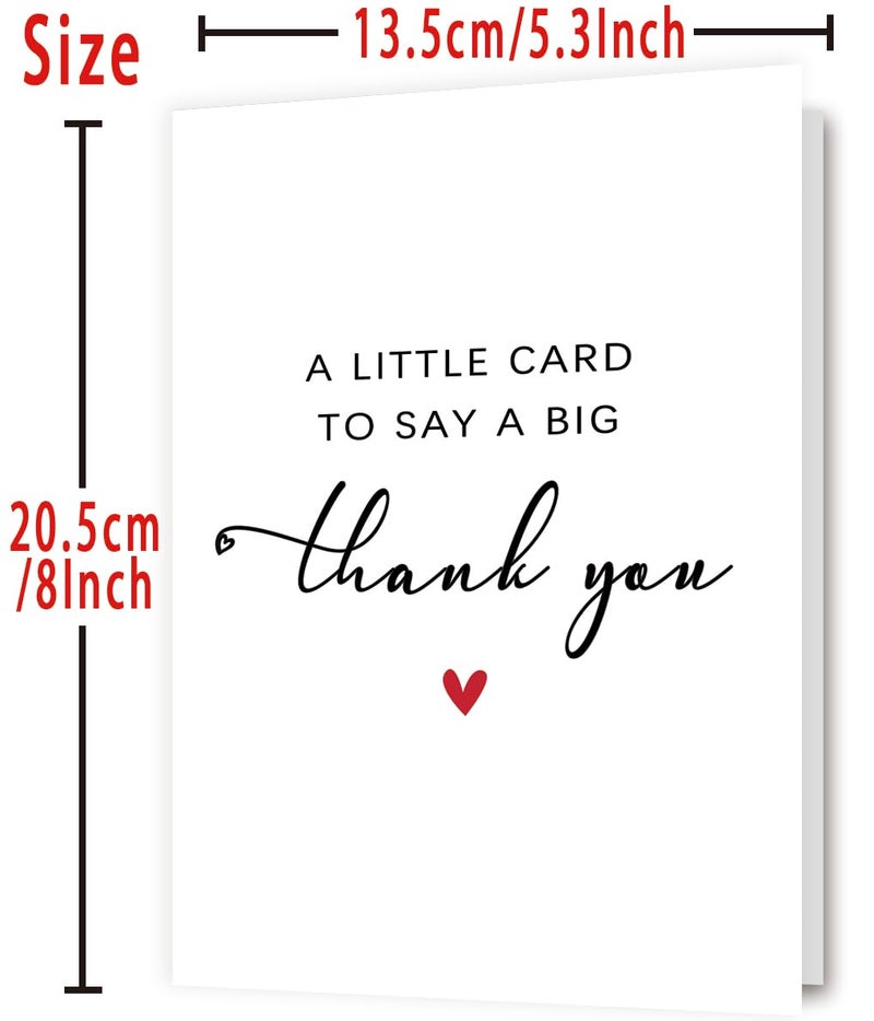 Zyulin Simple Thank You Card Gifts for Men Women, Appreciation Gifts for Teacher Boss, A Little Card to Say A Big Thank You - Image 2