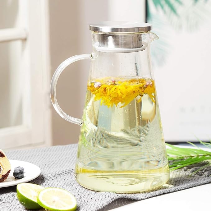 Mevanta Premium Water and Juice Glass & Borosilicate Glass Jug Set Combo [6 Piece Glass 280 ML & 1 Piece Jug 2 Liter] Transparent Pitcher Set for Dining Table, Home & Restaurant,Party (MTS - 03) - Image 2