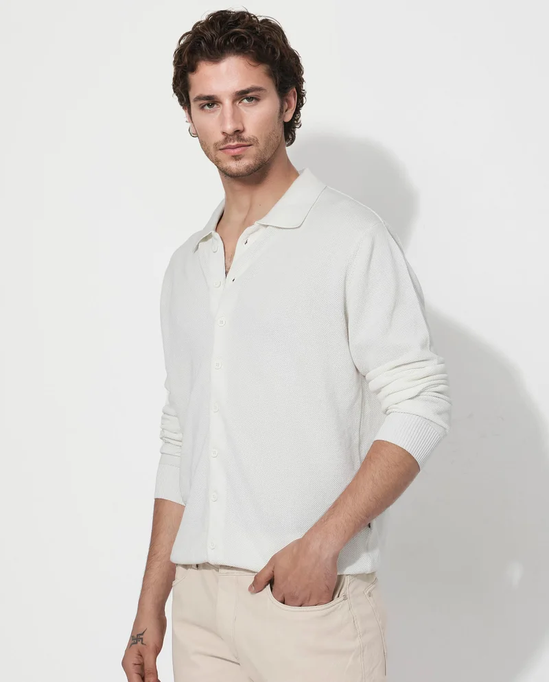 Rare Rabbit Men's Cotton Knitted Shirt