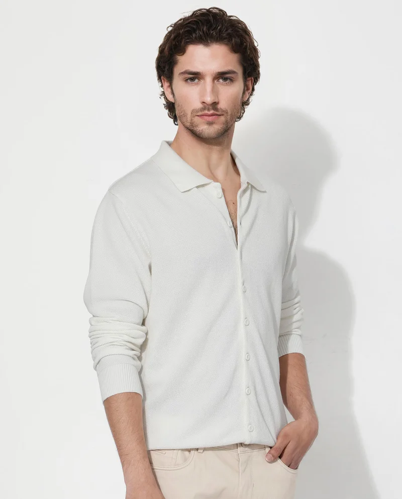 Rare Rabbit Men's Cotton Knitted Shirt