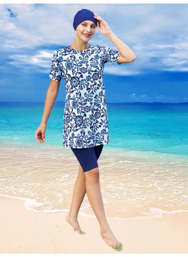 Tezzgelsin Women's Short Sleeve Tights Hijab Swimsuit