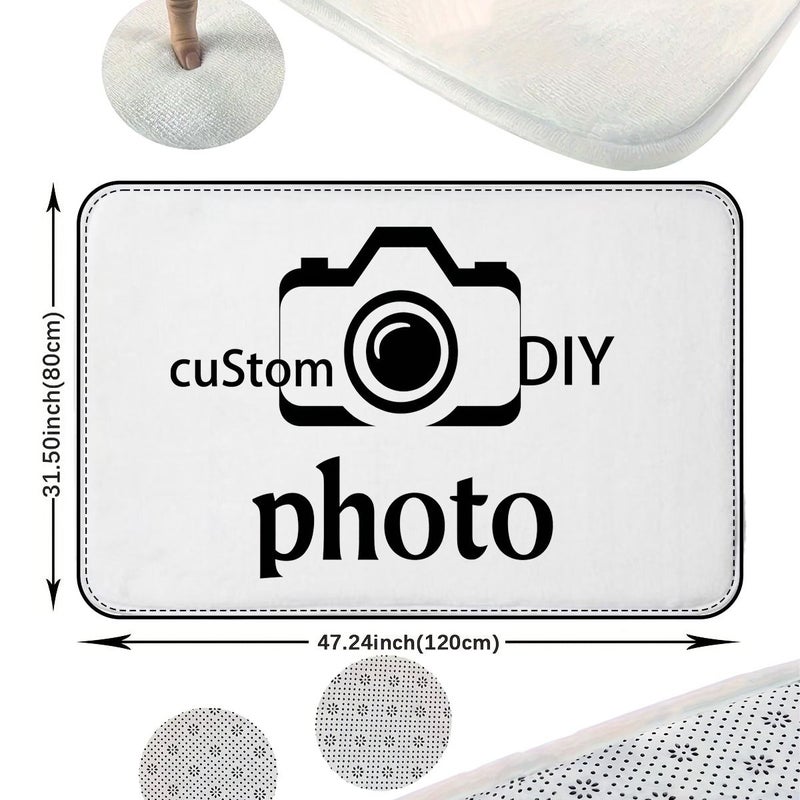 Personalized Washable Bath Mat Non Slip Design 47.24 x 31.5 Inch For Grooming Pets Bathroom Sink Bathtub Shower Area Dressing Room Laundry Hair Salon Barber Shop Gift Option - Image 3