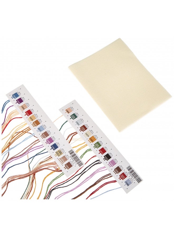 Dimensions Gold Collection Counted Cross Stitch Kit, Warm and Fuzzy Teddy Bears, 18 Count Ivory Aida, 5'' x 7'' - Image 2