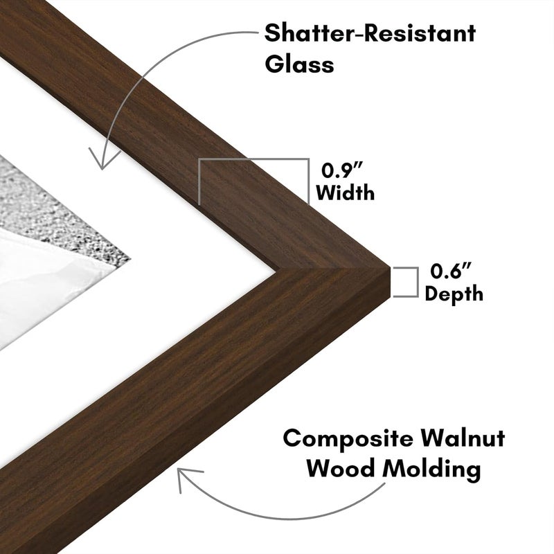 Americanflat 7 Pack Gallery Wall Set | Displays One 11x14, Two 8x10, and Four 5x7 inch photos. Shatter-Resistant Glass. Hanging Hardware Included! - Image 3