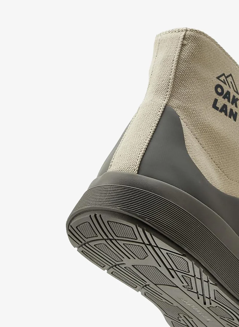 Oaklan By Shoexpress GREY Men Lace-Up Canvas Sneakers for Men | Best Price UAE