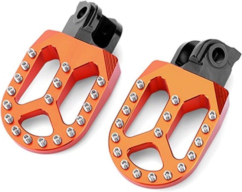Wivplex CNC Motorcycle Foot Pegs in Orange - Image 1