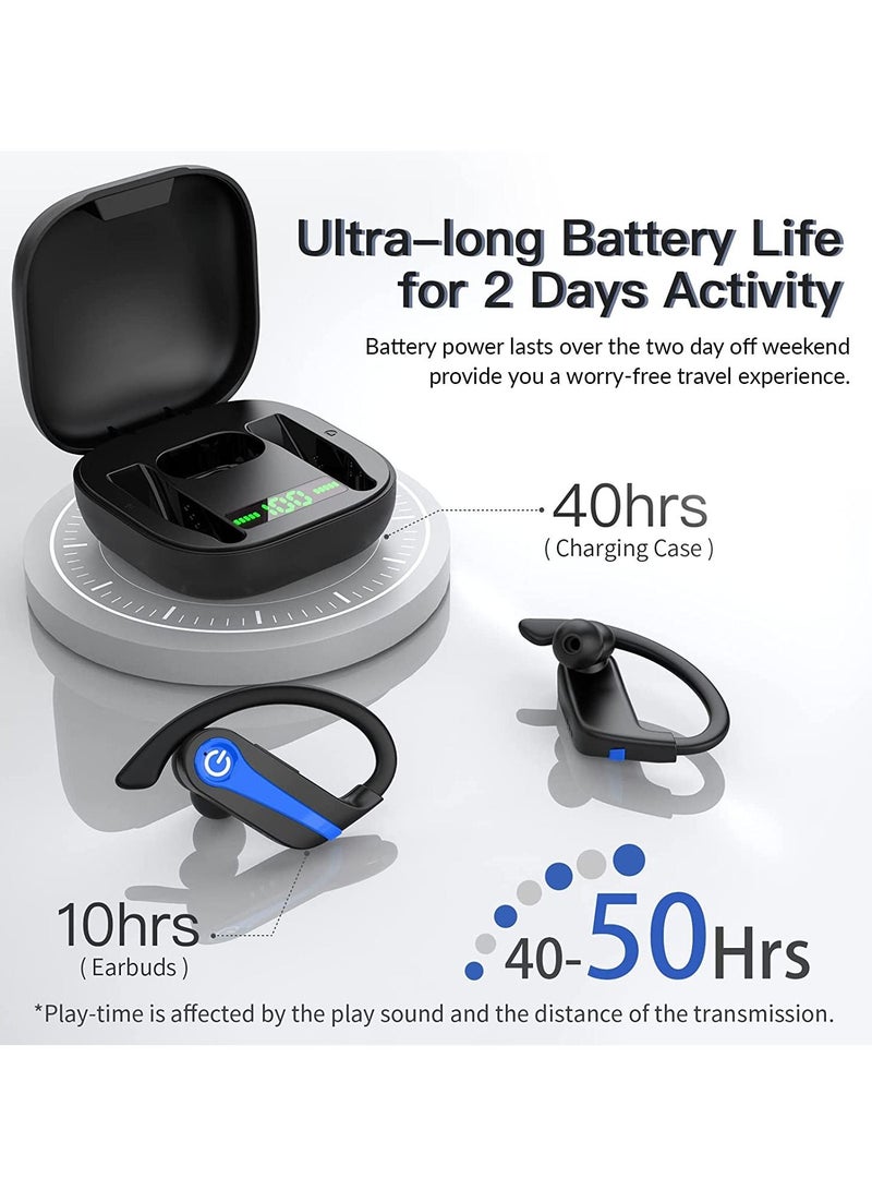 Wireless Earbuds Bluetooth 5.1 Headphones Sport Wireless Earphones in Ear Noise Cancelling Earbuds with Mic Earhooks IP7 Waterproof USB-C 40H Playtime  - Image 5
