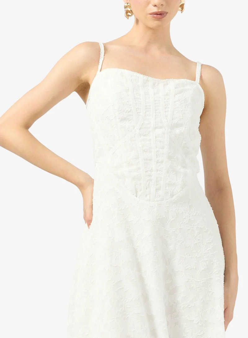 Ginger Boutique  Corset Bodice Lace Drop Waist Dress for Women | Best Price UAE