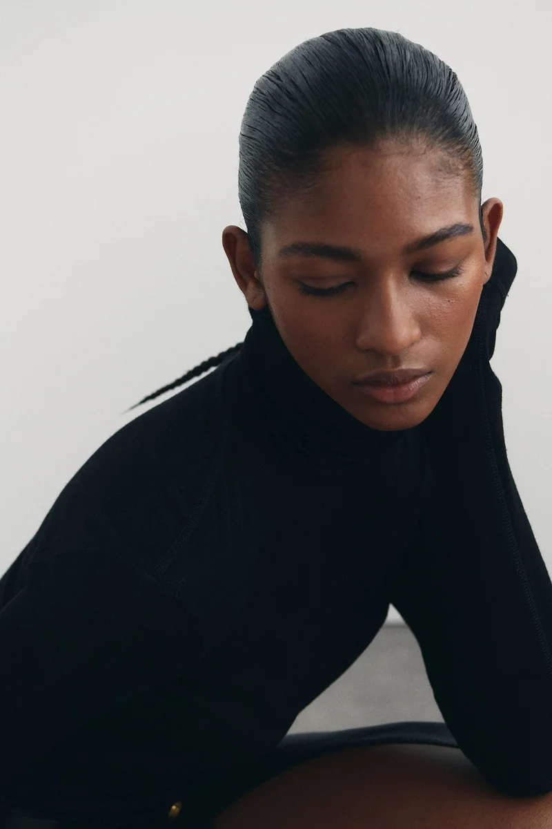 H&M Coated pencil skirt