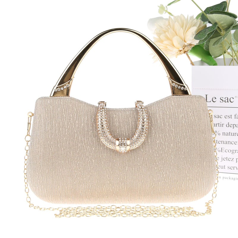 New Large-Capacity Fashionable Fine Glitter Texture Portable Dinner Bag Banquet Bag Celebrity Clutch Bag Dress Matchinging - Image 2