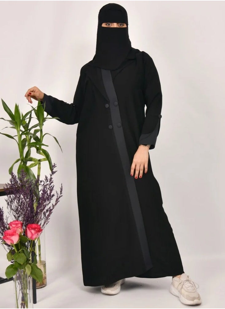 Classic Kaaf Abaya - Black Button Formal - pzsku/ZC5941CF812B20A107B4FZ/45/_/1728373305/61c2c83f-10c7-4f57-8a93-ddc1000f80d8