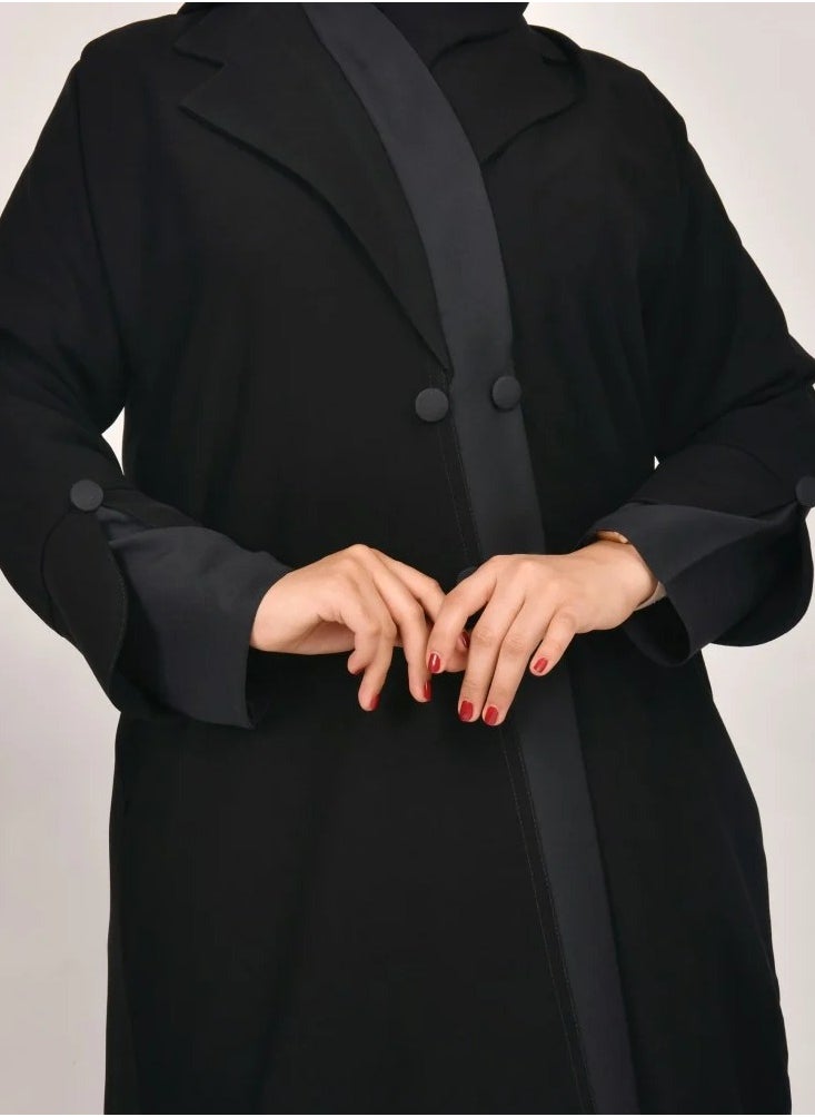 Classic Kaaf Abaya - Black Button Formal - pzsku/ZC5941CF812B20A107B4FZ/45/_/1728373413/6b435f22-4427-443f-863f-d5c847f33be1