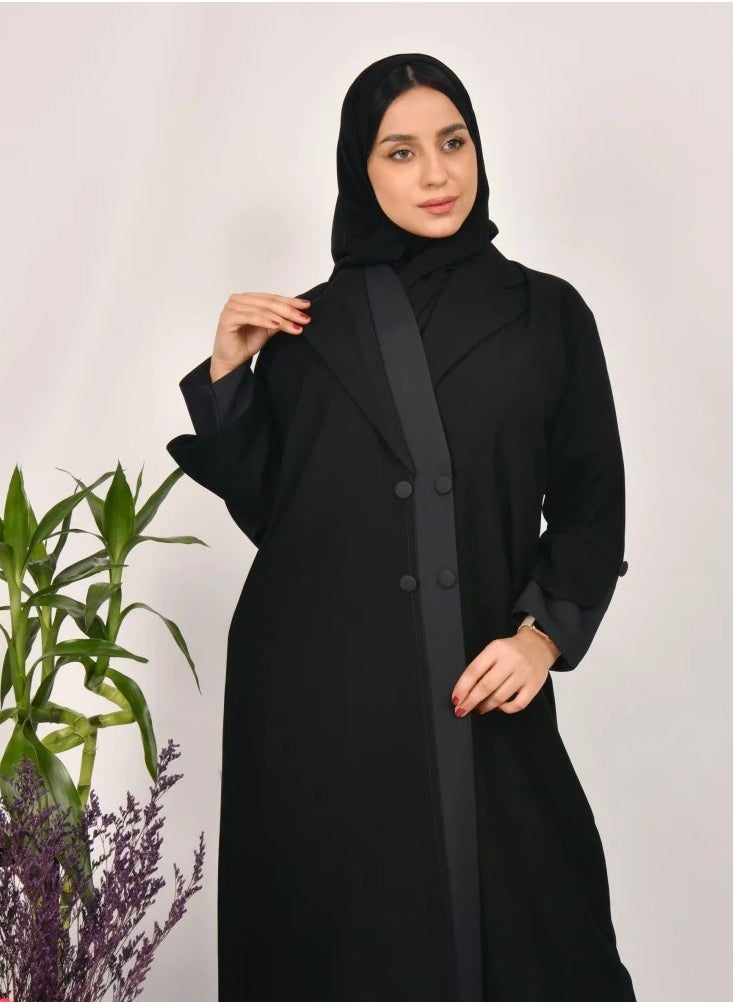 Classic Kaaf Abaya - Black Button Formal - pzsku/ZC5941CF812B20A107B4FZ/45/_/1728373524/1d8bb718-d8db-4e7e-9b1f-f77e304503bb