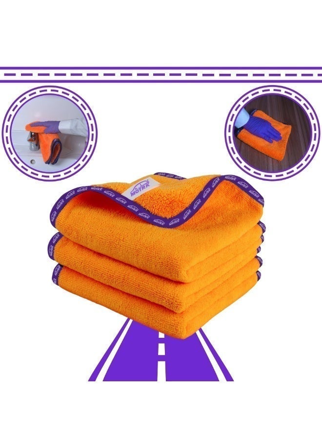 MOTRK cleaning towel, Microfiber Towels for Cars, MOTRK  , Dual-Sided Car Washing, Drying Towel from No Streaks 60 * 40 Scratches, or Water Spots, Quick Effortless Dry Car cleaning - Image 3