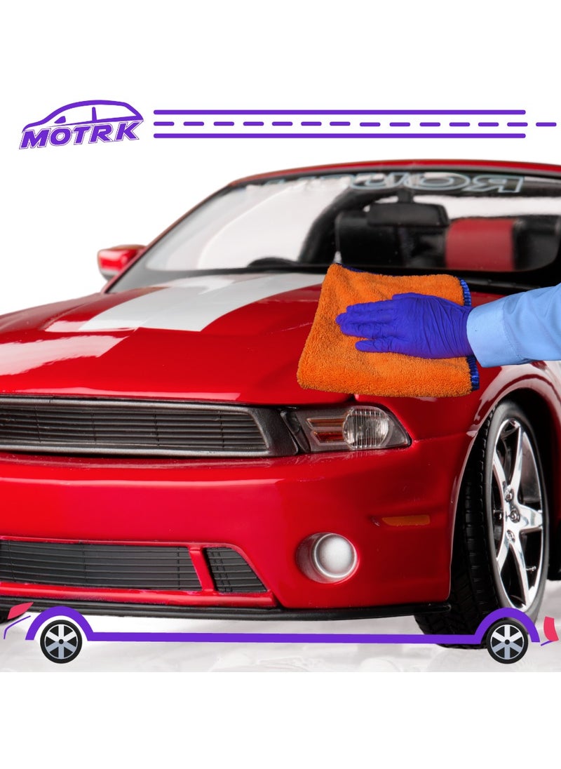 MOTRK Microfiber Towels for Cars Professional Premium MOTRK  , Dual-Sided Car Washing, Drying Towel from No Streaks 60 * 40 Scratches, or Water Spots, Quick Effortless Dry Car cleaning  - Image 2