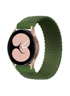 Generic SOLO Braided Fabric Band 22MM for Samsung Galaxy Watch 3 45mm/Huawei Watch GT3 46mm/GT2E/GT 46mm/GT2 Pro/GT2 46mm/Honor Magic Watch2 46mm/Amazfit GTR 4/GTR3/3 (medium, Green)  - Image 1