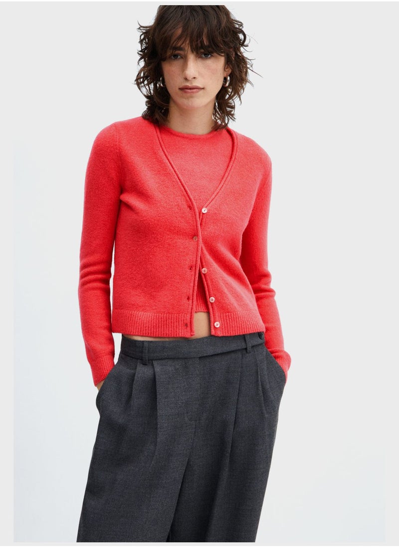MANGO Knitted Cardigan  - Image 1