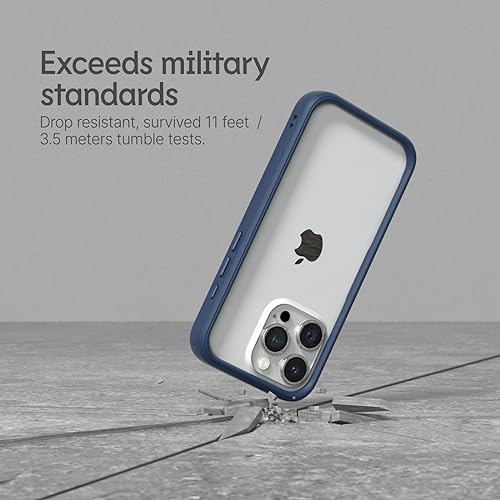 RhinoShield Bumper Case Compatible with iPhone 15 CrashGuard Shock Absorbent Slim Design Protective Cover 35M 11ft Drop Protection Black - Image 3