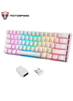 SK62 BT Wireless Gaming Mechanical Keyboard 61 Keys RGB Backlight Red Switch Macro Drive For Laptop PC