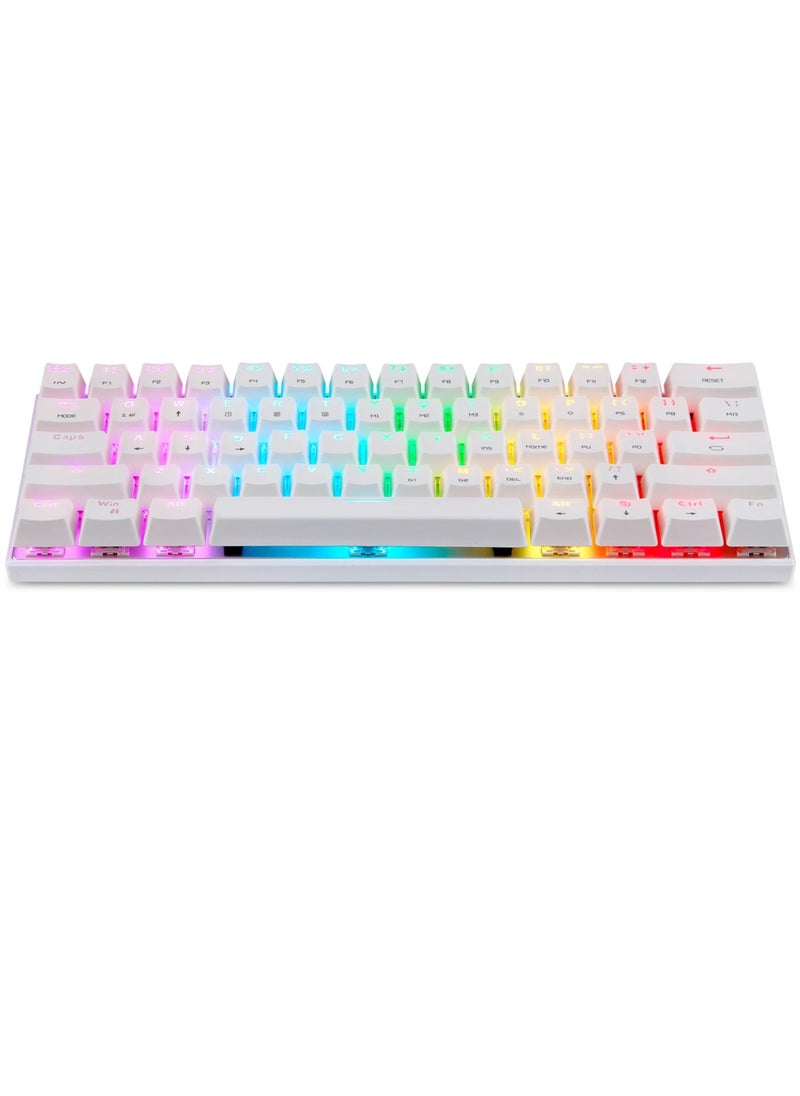 Motospeed - SK62 BT Wireless Gaming Mechanical Keyboard 61 Keys RGB Backlight Red Switch Macro Drive For Laptop PC - Image 1