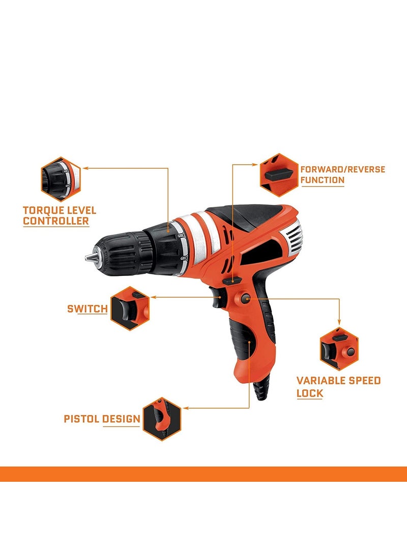 Maha MAHA CLASSIC Torque Adjustment System Electric Screw Driver Cum Drill Machine 10mm 10 mm Screwdriver Drill Collated Screw Gun Corded Vatiant Color  - Image 4