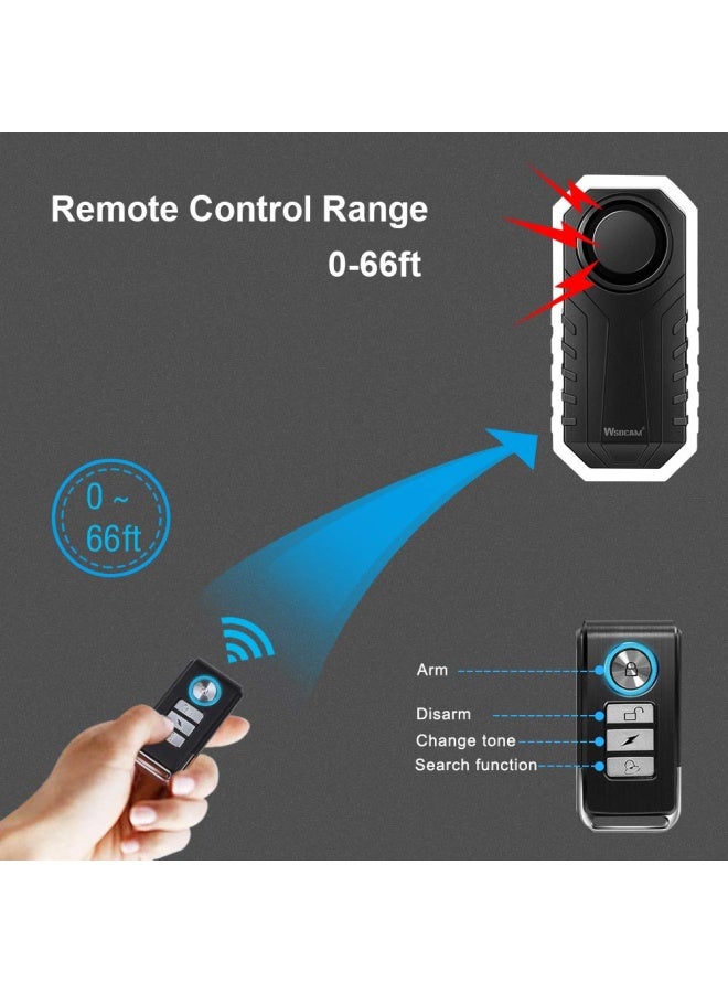 wsdcam 113Db Wireless Anti-Theft Vibration Motorcycle Bicycle Alarm Waterproof Security Cycling Bike Alarm With Remote - Image 5