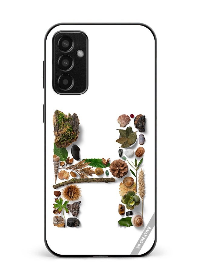 VR CREATIVE Protective Case Cover For Samsung Galaxy A34 Alphabet H Design Multicolour - Image 1