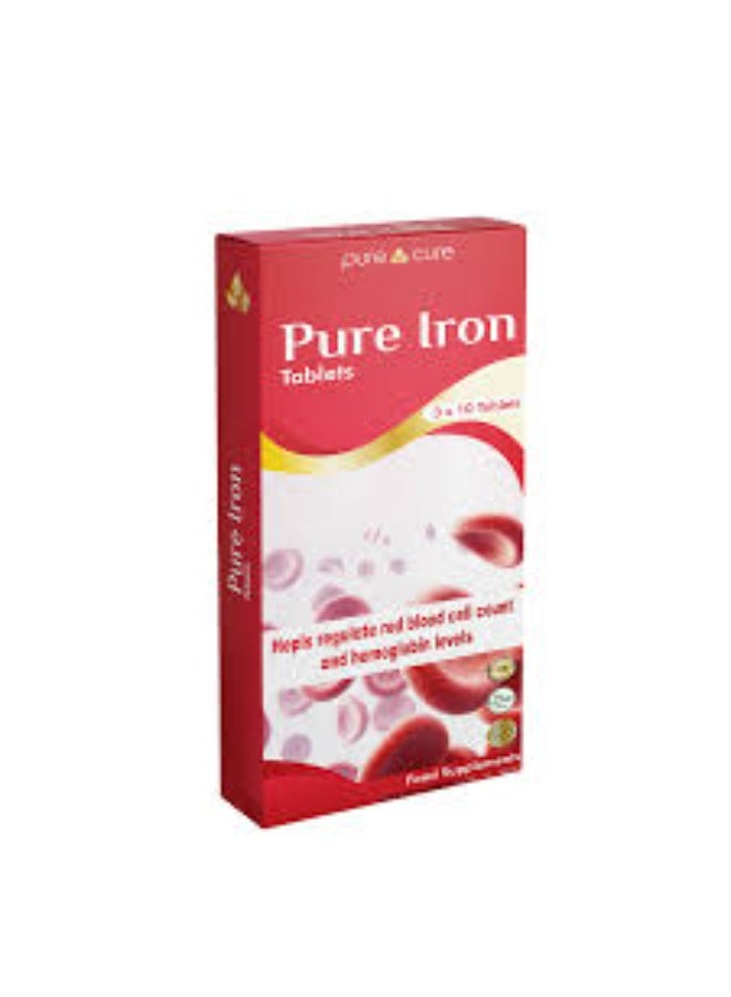 Pure & Cure Pure Iron Tablets,30 Tablets