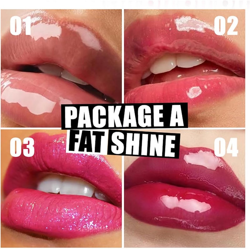 FYEBOO Hydrating Lip Oil Big Brush Head Lip Glaze - Gloss Clear Lip Gloss Oil - Nourishing & Non-Sticky - Long Lasting - Fresh, Clear, Smooth, Oil - Image 2