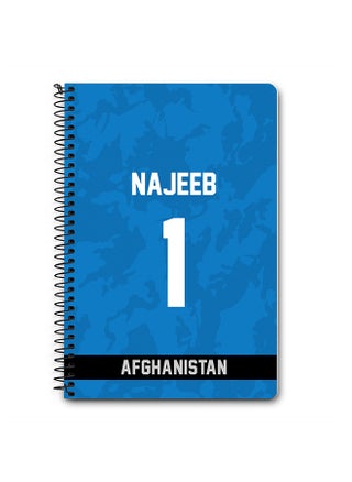 Designer A5 Spiral Notebook Memo Notepad Journal Player - Najibullah Zadran, Jersey Number -1 - pzsku/ZC5947C22BFADAE48C725Z/45/_/1695038591/b570a78f-a673-4d0d-bd99-6b085bb5e2a5