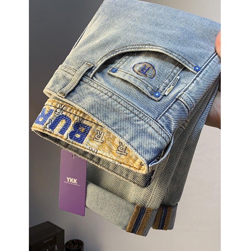 Unisex Classic Denim Jeans Loose Fit Daily Outdoor Wear - Image 1