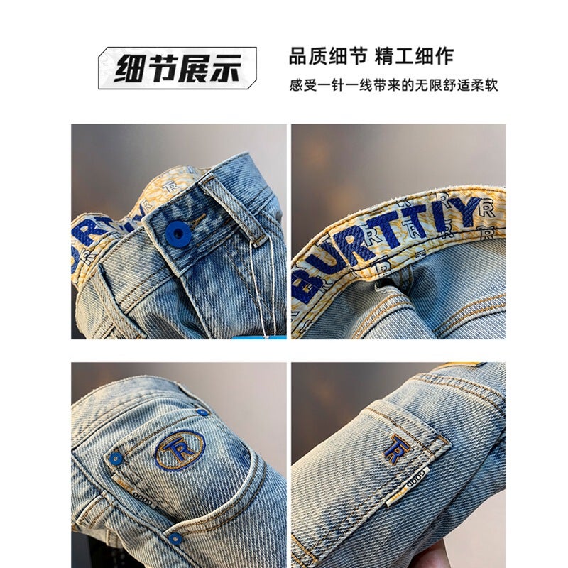 Unisex Classic Denim Jeans Loose Fit Daily Outdoor Wear - Image 4