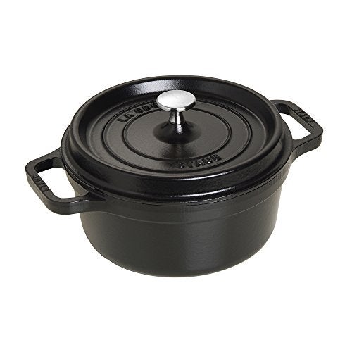 STAUB طاجن ستوب من الحديد الزهر، فرن هولندي، سعة 2.75 لتر، يخدم 2-3 أشخاص، صنع في فرنسا، أسود غير لامع - Image 3